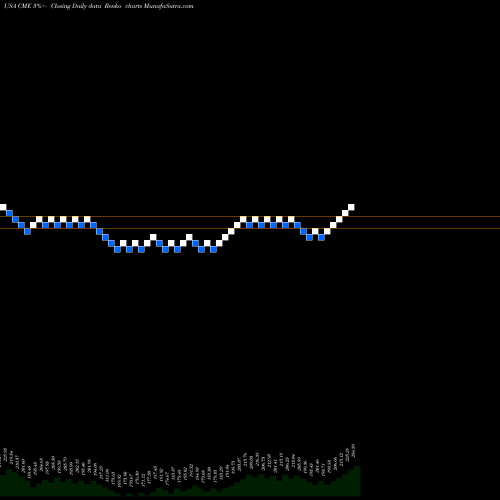 Free Renko charts CME Group Inc. CME share USA Stock Exchange 