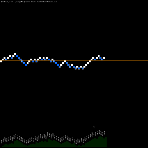 Free Renko charts Norfolk Souther Corporation NSC share USA Stock Exchange 
