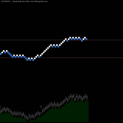 Free Renko charts Taiwan Semiconductor Manufacturing Company Ltd. TSM share USA Stock Exchange 