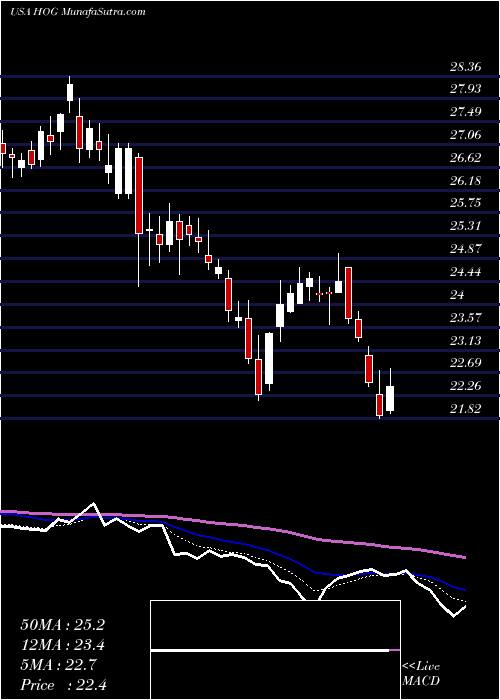  Daily chart HarleyDavidson