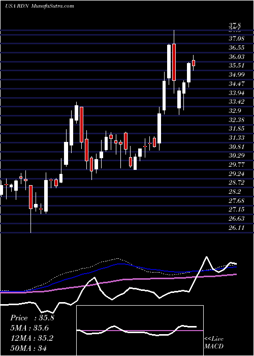  weekly chart RadianGroup