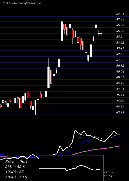  Daily chart RushEnterprises