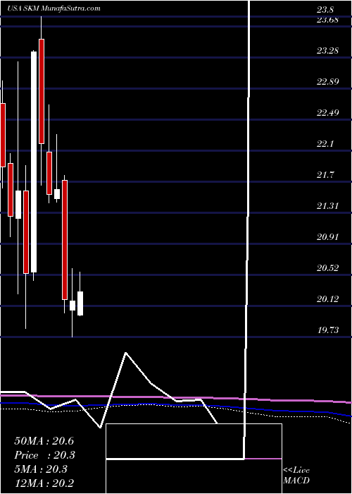  monthly chart SkTelecom