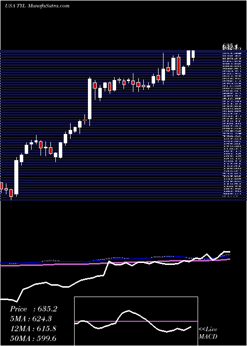  weekly chart TylerTechnologies