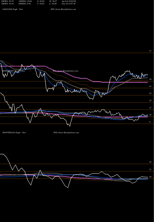 Trend of Blackrock New BNY TrendLines BlackRock New York Investment Quality Municipal Trust Inc. (Th BNY share USA Stock Exchange 