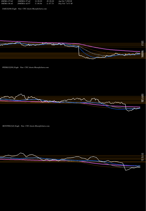 Trend of Centene Corporation CNC TrendLines Centene Corporation CNC share USA Stock Exchange 