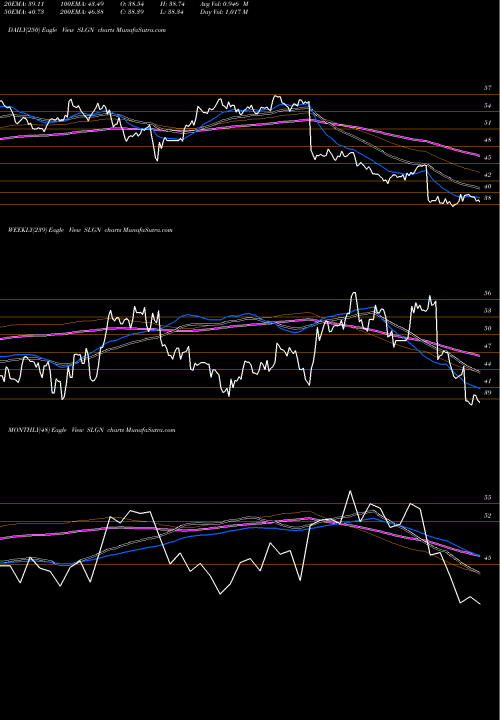 Trend of Silgan Holdings SLGN TrendLines Silgan Holdings Inc. SLGN share USA Stock Exchange 