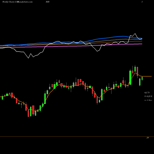 Weekly charts share BIB ProShares Ultra Nasdaq Biotechnology USA Stock exchange 