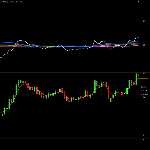 Weekly charts share CUK Carnival Corporation USA Stock exchange 