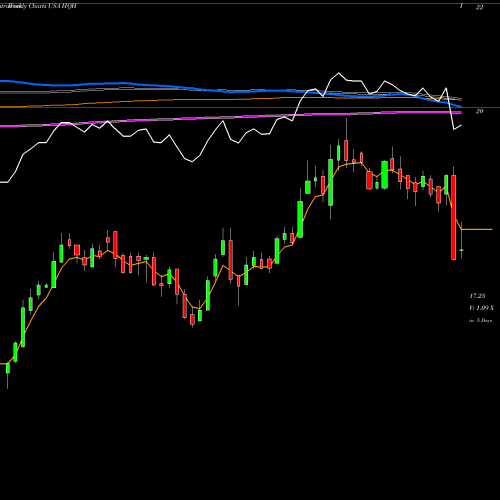 Weekly charts share HQH Tekla Healthcare Investors USA Stock exchange 