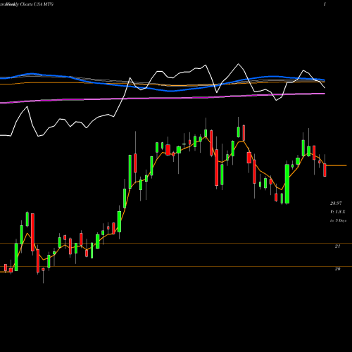 Weekly charts share MTG MGIC Investment Corporation USA Stock exchange 