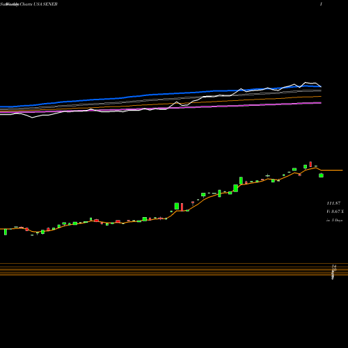 Weekly charts share SENEB Seneca Foods Corp. USA Stock exchange 